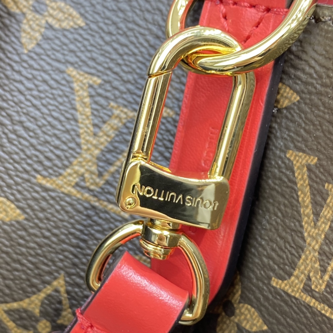 Louis Vuitton NEONOE MM Bucket Bag Monogram M44021 Coquelicot Red